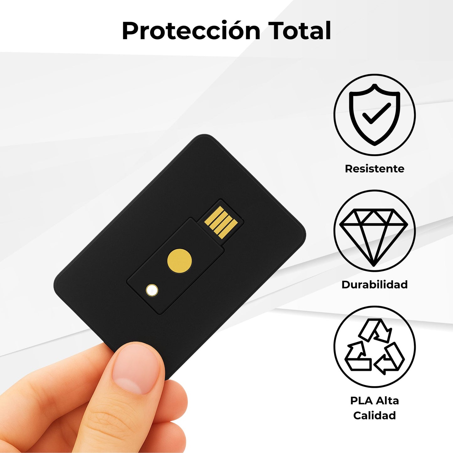 Soporte Tarjetero para YubiKey 5 NFC & 5C NFC (1 Ranura)