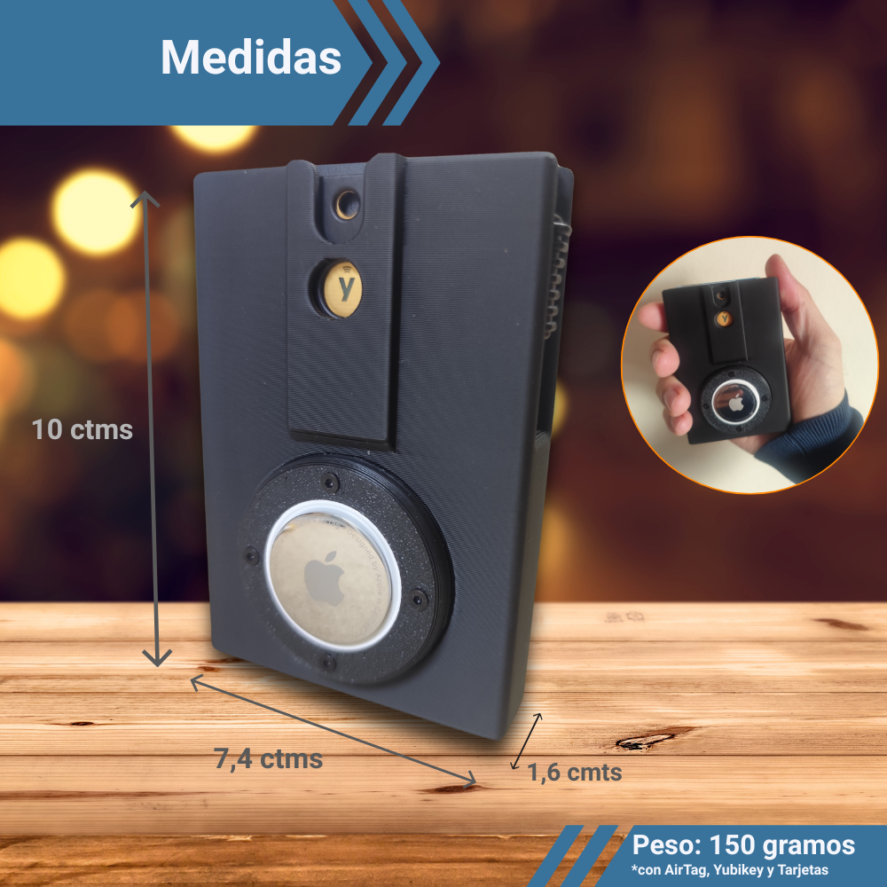 CARTERA AIRTAG + YUBIKEY AUTOMÁTICA