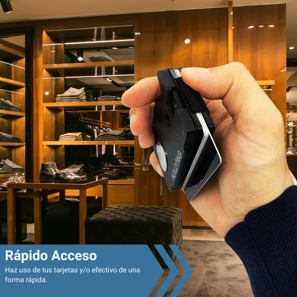 Cartera AirTag + YubiKey Slim con Bloqueo RFID