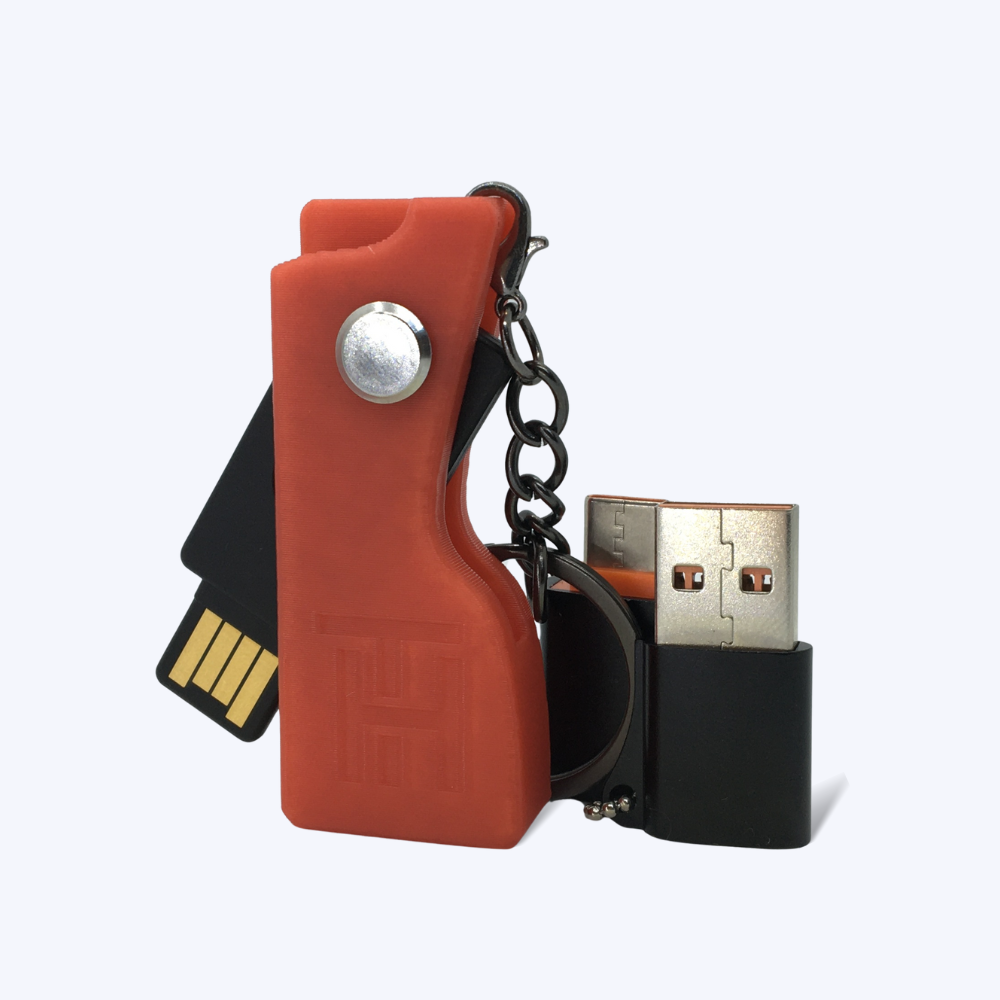 YUBIKEY 5 NFC / 5C NFC KEYCHAIN CASE & HOLDER WITH USB ADAPTERS
