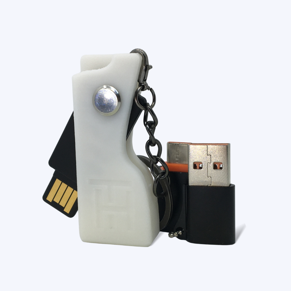 YUBIKEY 5 NFC / 5C NFC KEYCHAIN CASE & HOLDER WITH USB ADAPTERS