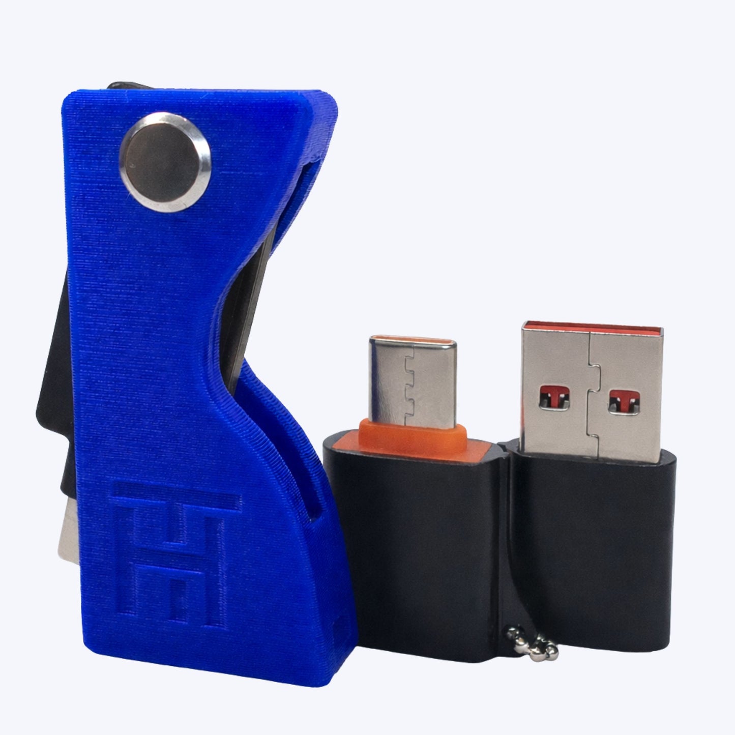 Llavero para YubiKey 5 NFC & 5C NFC con Lanyard y Adaptadores USB