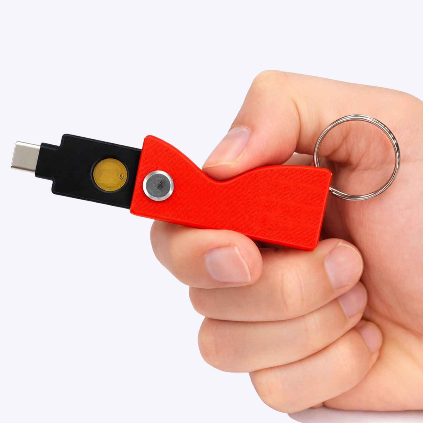 Funda Protectora para YubiKey 5 NFC & 5C NFC con Aro Metálico