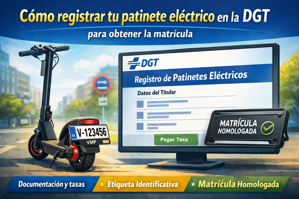 Cómo registrar tu Patinete Eléctrico en la DGT para obtener la matrícula