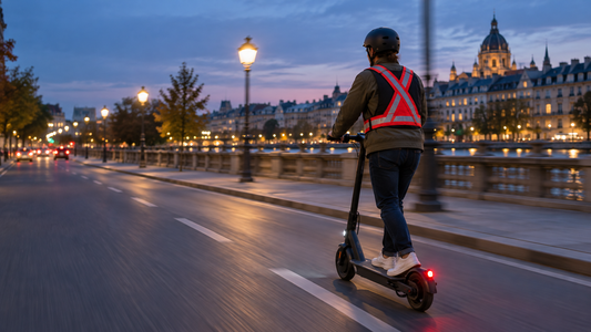 Paseo nocturno en patinete eléctrico