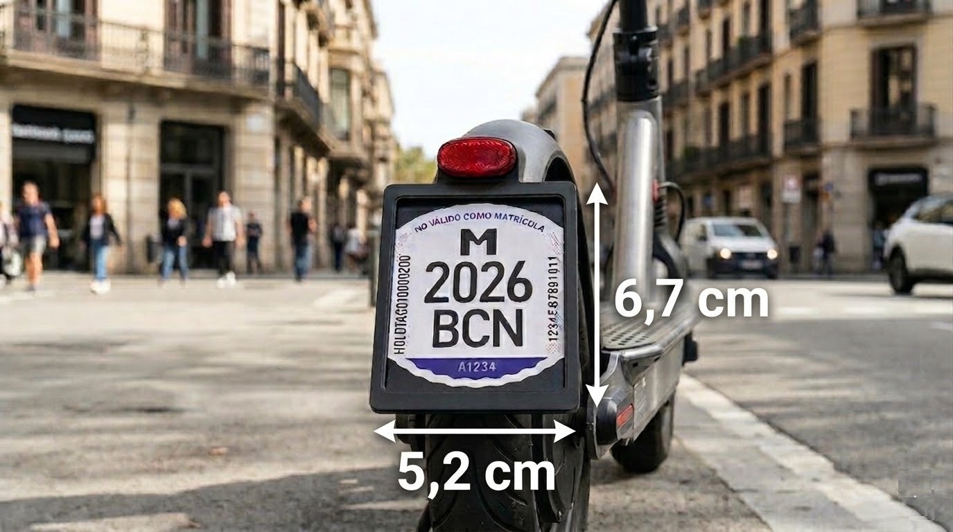 Porta-matrículas para trotinete elétrica compatível com Europa