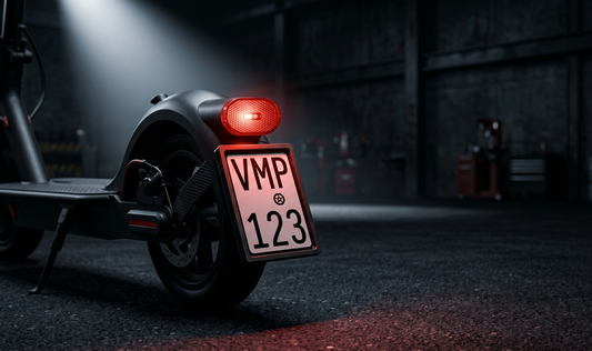 Portamatrícula para Patinete Eléctrico: compatible con la matrícula VMP 2026