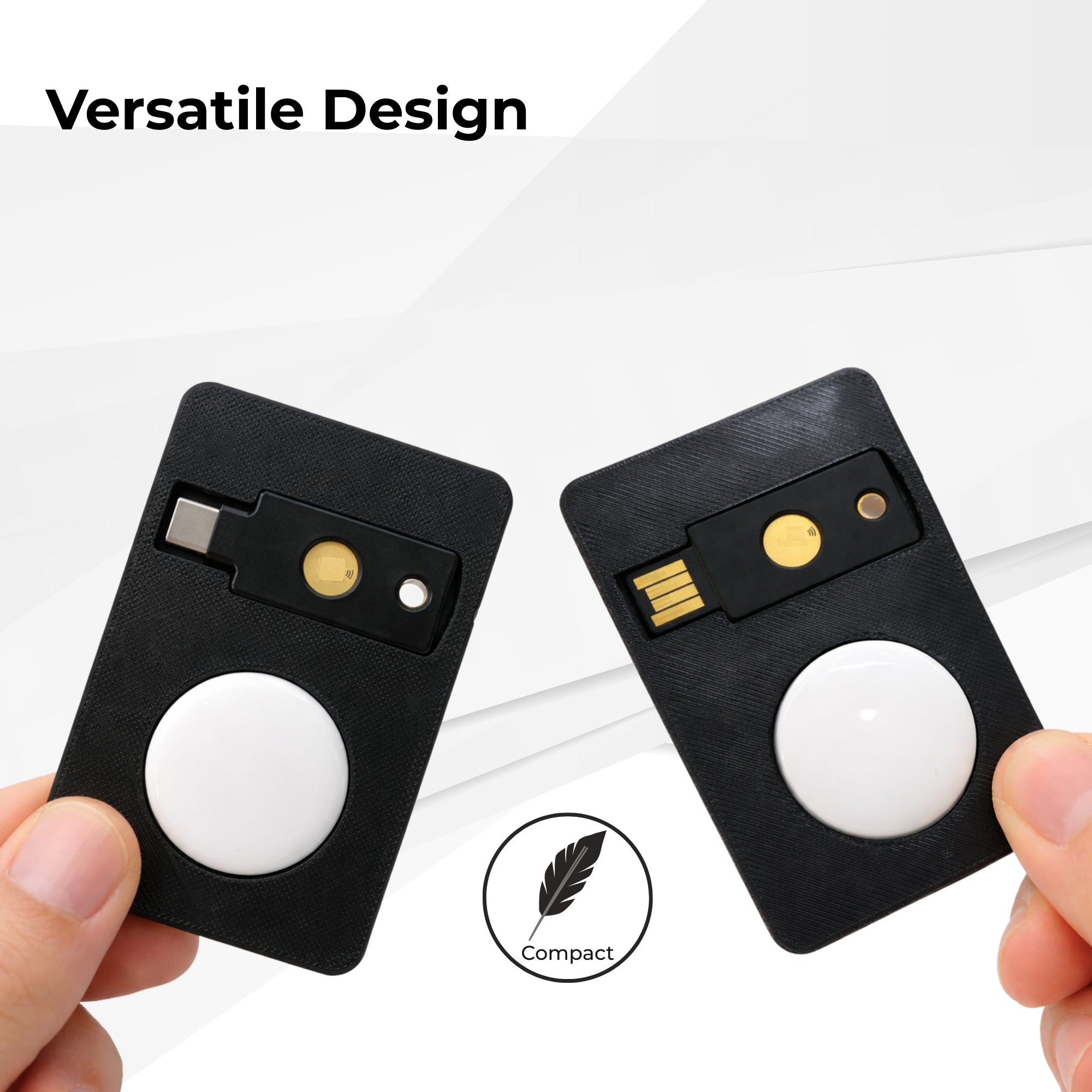 2-in-1 Card Holder Case: YubiKey 5 NFC & 5C NFC with AirTag Slot