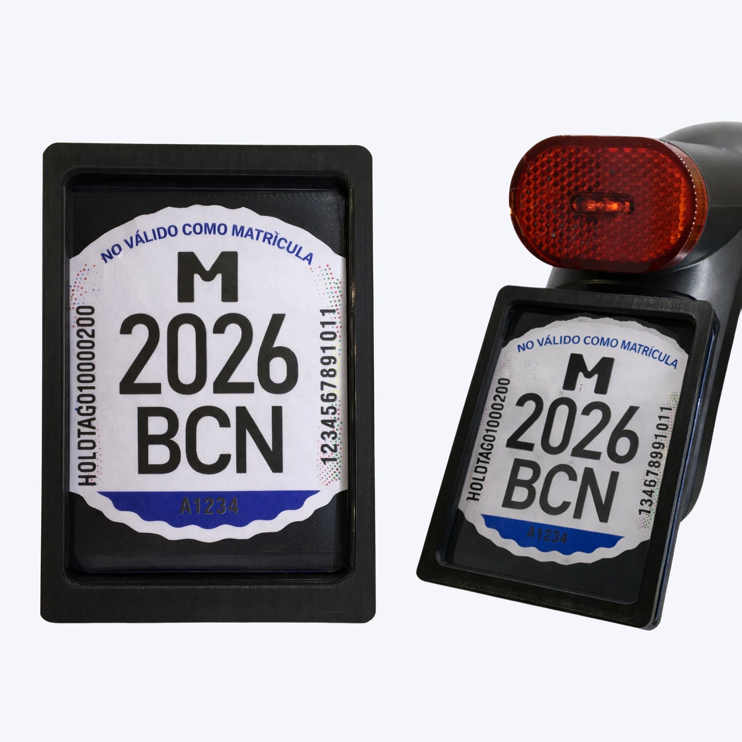 Portamatrícula para Patinete Eléctrico VMP con Protector Transparente