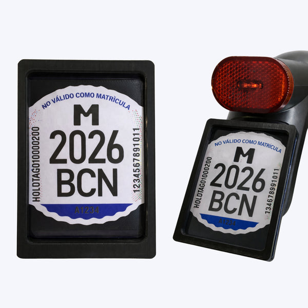 Portamatrícula para Patinete Eléctrico VMP con Protector Transparente