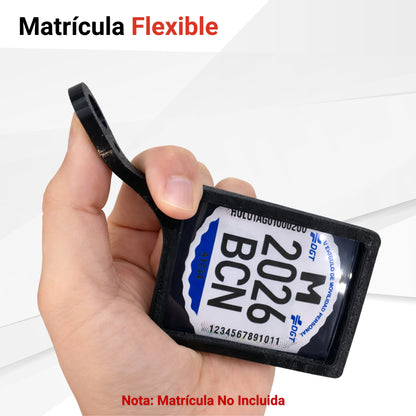 Portamatrícula Lateral para Patinete Eléctrico VMP Flexible con Protector Transparente - Derecho