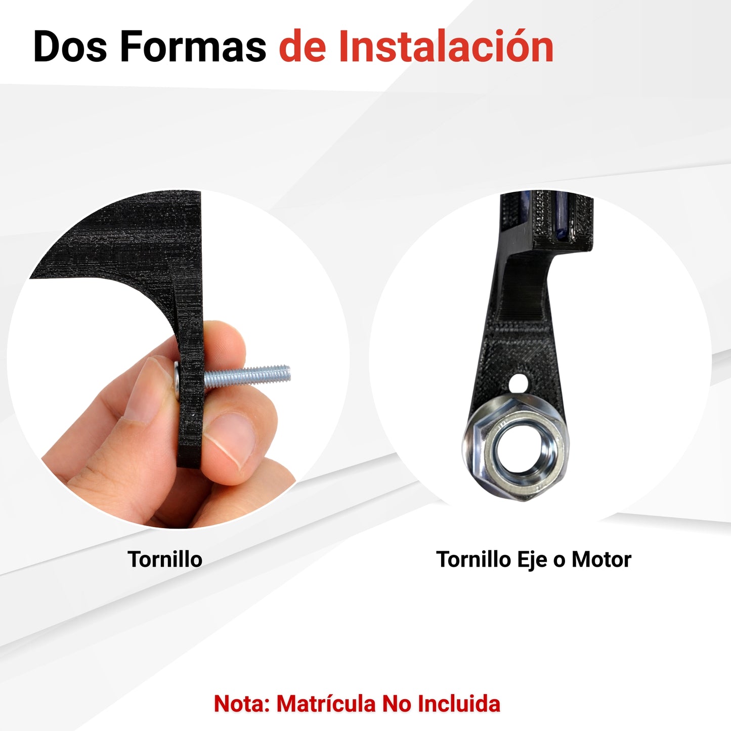 Portamatrícula Lateral para Patinete Eléctrico VMP Flexible con Protector Transparente - Derecho