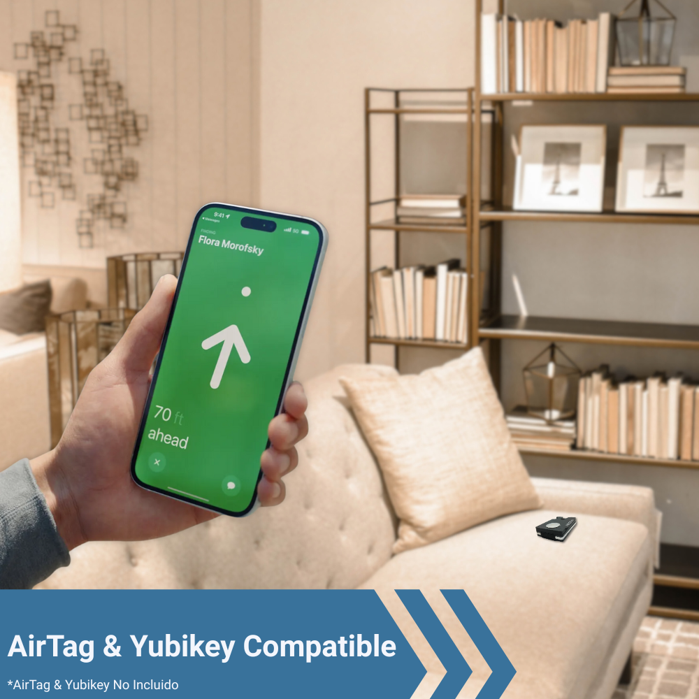 CARTERA AIRTAG + YUBIKEY SLIM CON BLOQUEO RFID