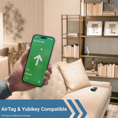CARTERA AIRTAG + YUBIKEY SLIM CON BLOQUEO RFID