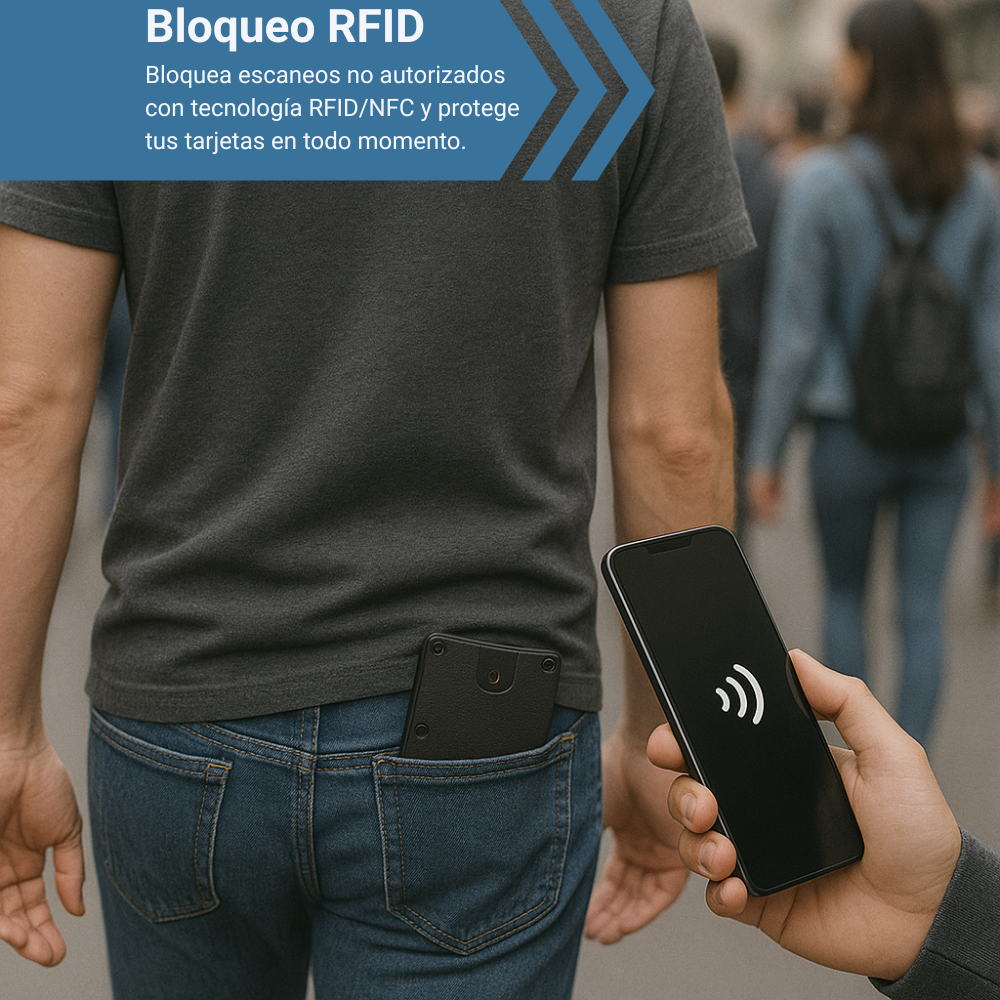 CARTERA AIRTAG + YUBIKEY SLIM CON BLOQUEO RFID