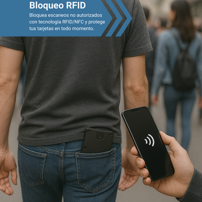 CARTERA AIRTAG + YUBIKEY SLIM CON BLOQUEO RFID