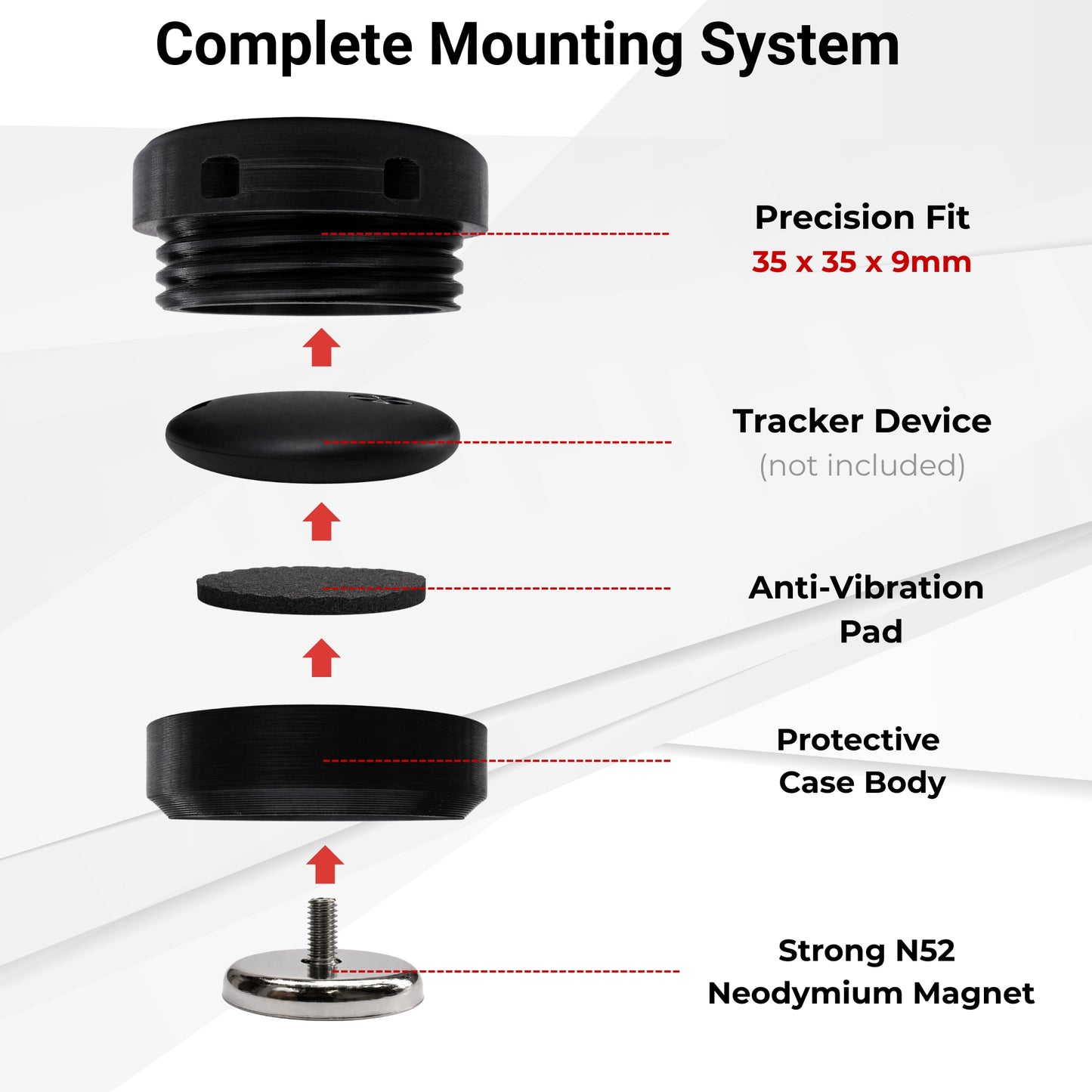 Funda Magnética para Localizador WeTag, Airtag & MotoTag