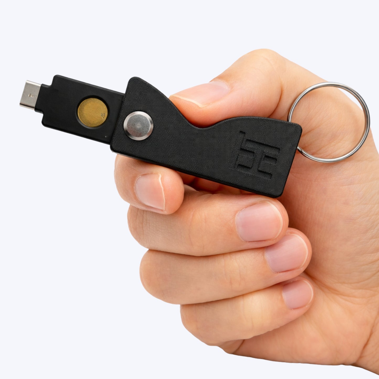 Funda Protectora para YubiKey 5 NFC & 5C NFC con Aro Metálico