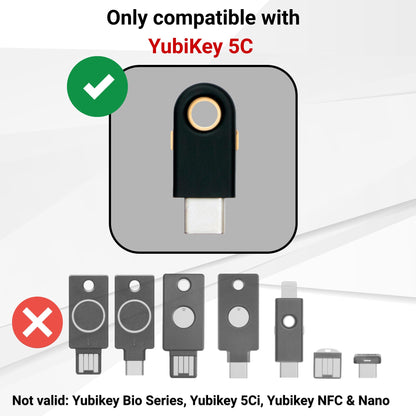 Llavero para YubiKey 5C con Lanyard y Adaptador USB