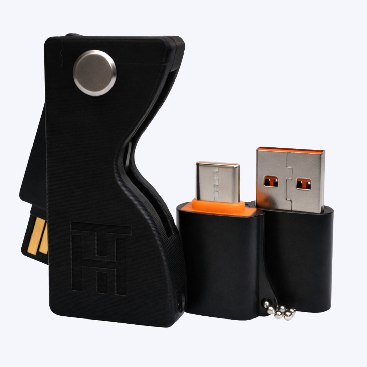 Llavero para YubiKey 5 NFC & 5C NFC con Lanyard y Adaptadores USB