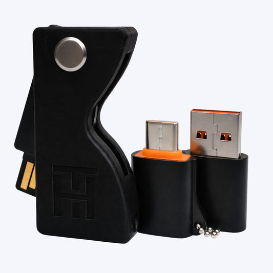 Llavero para YubiKey 5 NFC & 5C NFC con Lanyard y Adaptadores USB