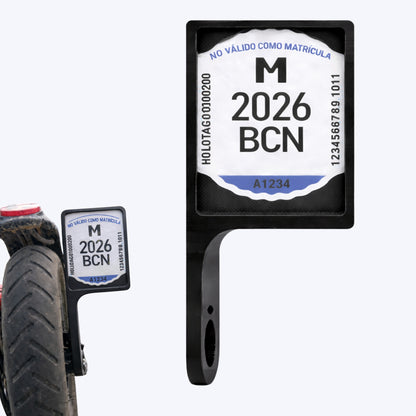 Portamatrícula Lateral para Patinete Eléctrico VMP Flexible con Protector Transparente - Derecho