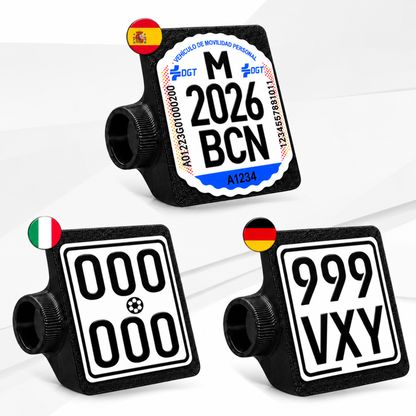 Porta matrículas para Patinete Eléctrico Kukirin G2/G3/G4/G2 Ultra