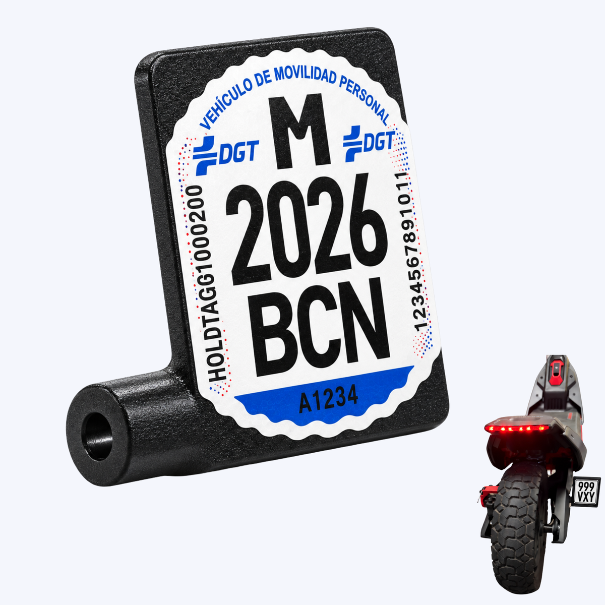Porte-plaque d’immatriculation trottinette Segway ZT3/ZT3 Pro
